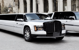 two white limousines